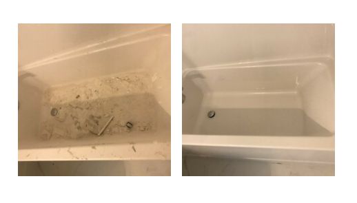 Post-construction clean — detailed surface and floor cleaning