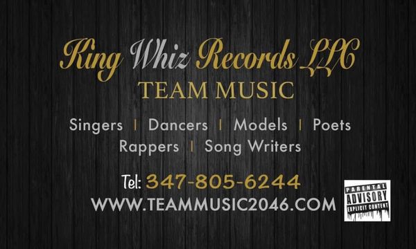 King Whiz Records LLC promotes singers, dancers, models, poets, rappers, and songwriters.