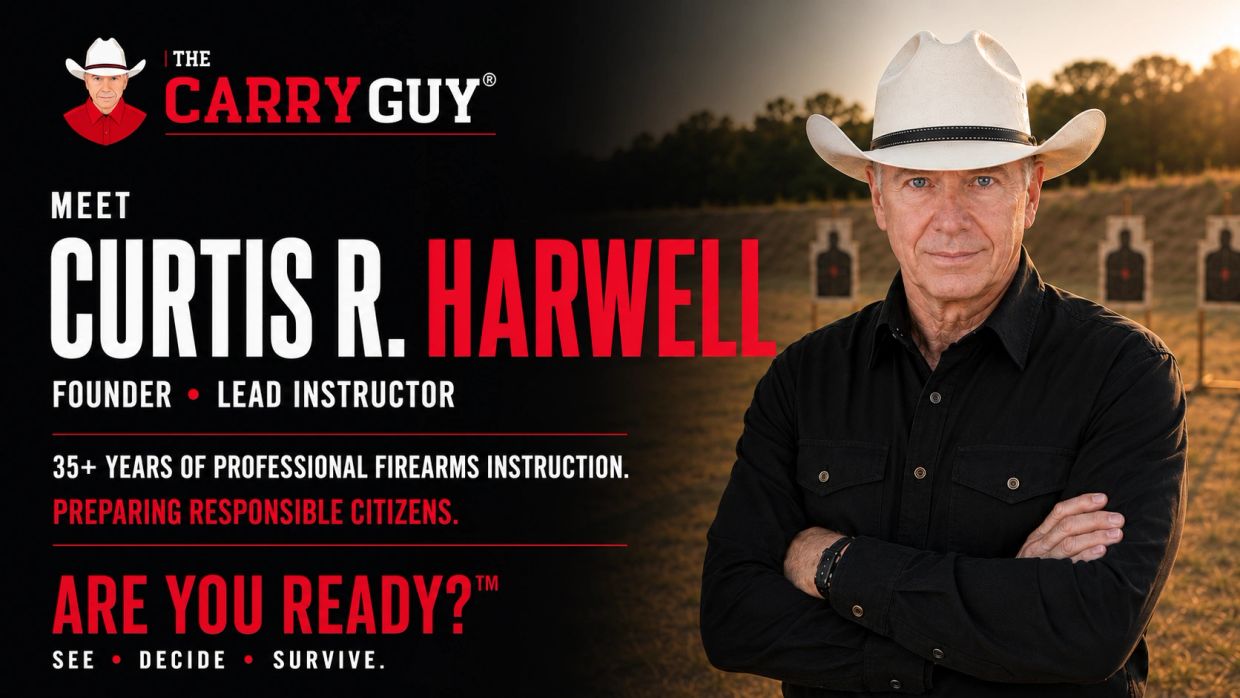 Portrait of Curtis R. Harwell, founder and lead instructor of The Carry Guy.