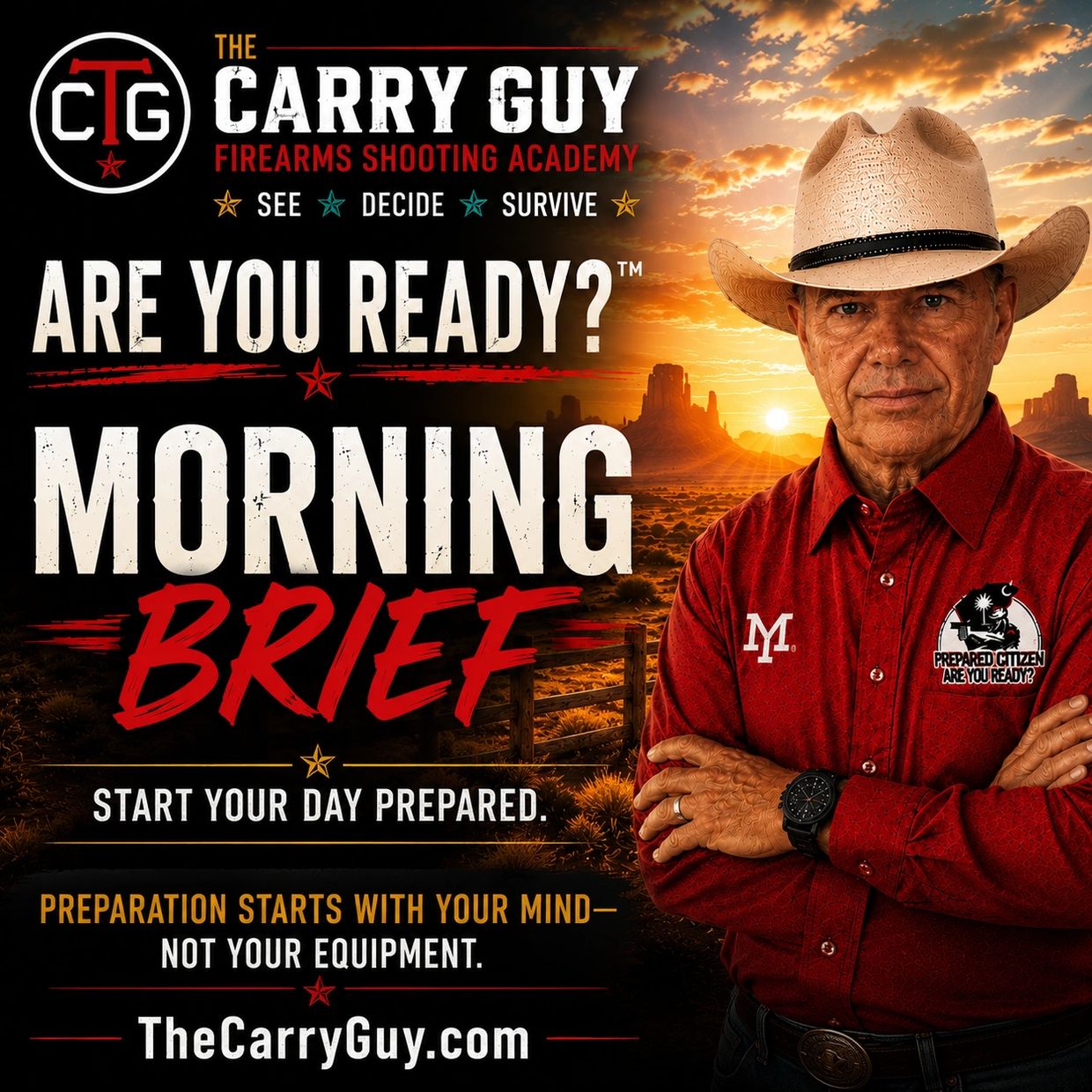 The Carry Guy Morning Brief for firearms readiness and mental preparation.