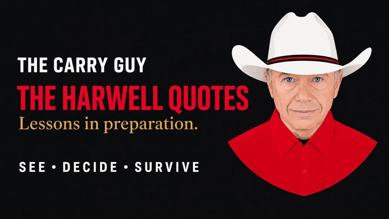 A graphic promoting 'The Harwell Quotes' about preparation.