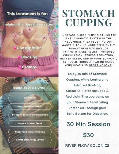Stomach Cupping & Amethyst Mat