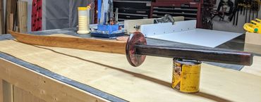 RED OAK AND ASH KATANA BLADE