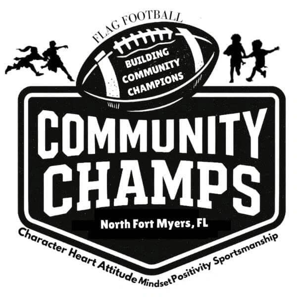 Logo for Community Champs flag football in North Fort Myers, FL.