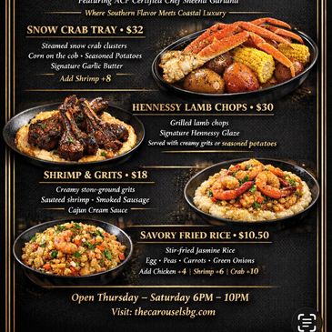 The Carousel's new seasonal menu features seafood and lamb dishes in stylish presentation.