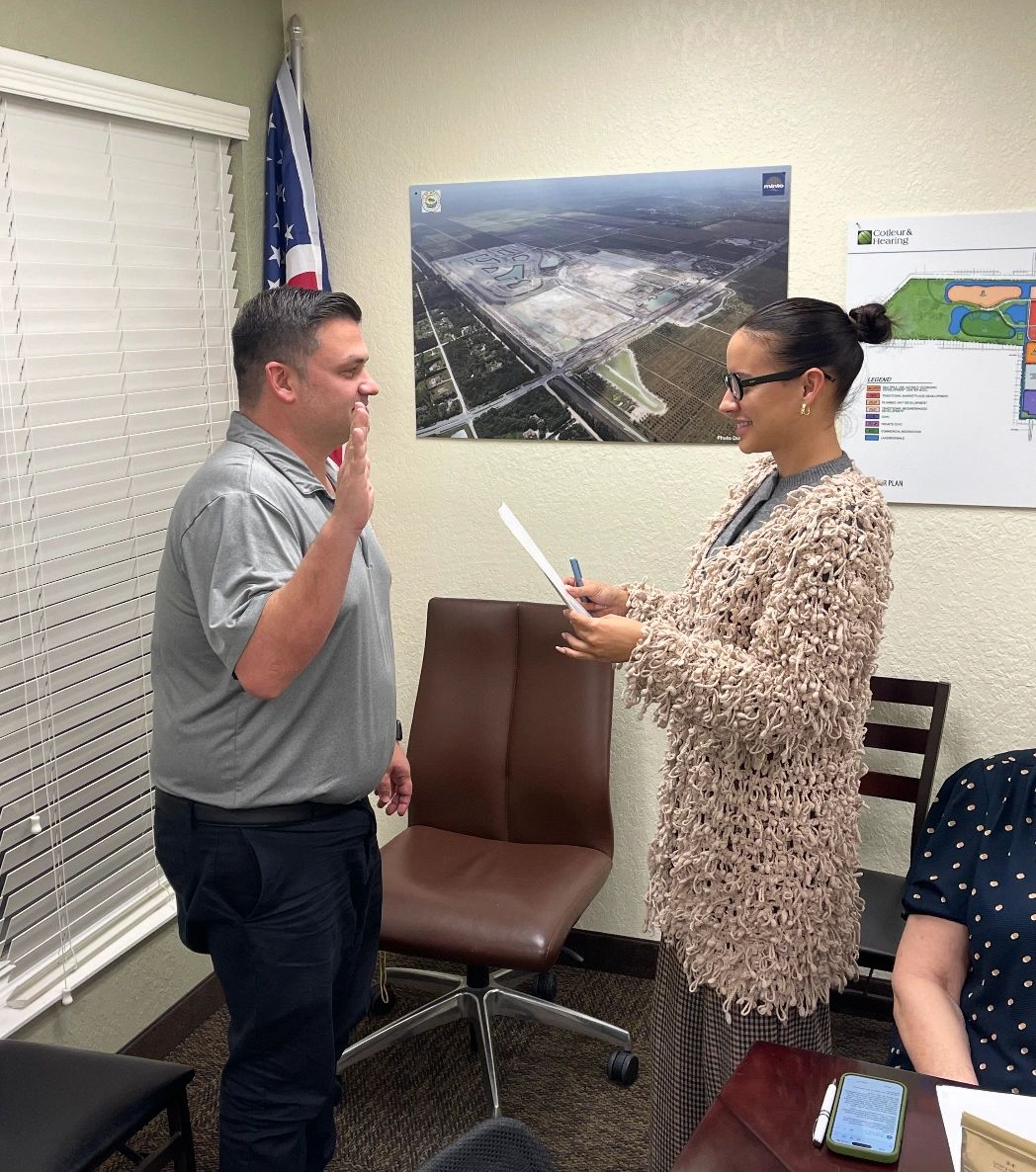 Chad Lovitt Sworn in as Alternate Board Member by Acting City Clerk Odet Izquierdo Chad Lovitt Sworn in as Alternate Board Member by Acting City Clerk Odet Izquierdo