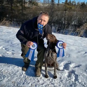 GSP pointer Kurzhaar obedience winner dog training breeding Czechmate puppy dog show trial dog