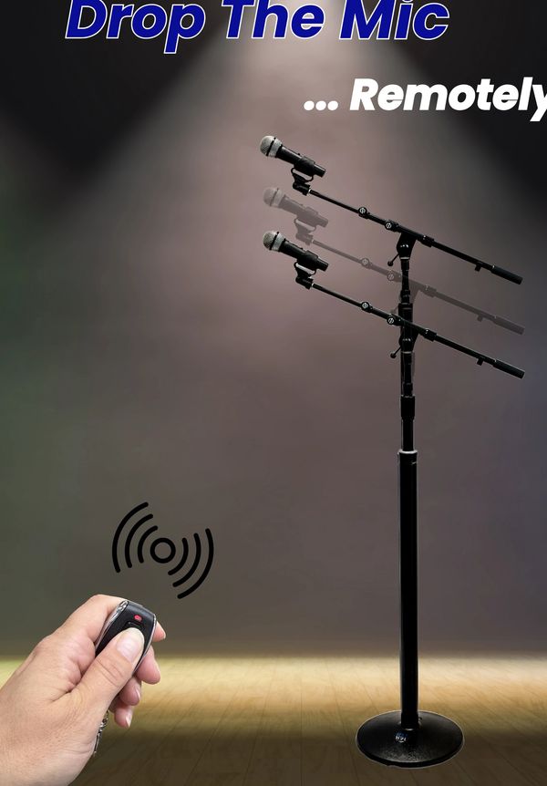 Remote Controlled Microphone Stand, Remote Mast, Robotic Mic Stand