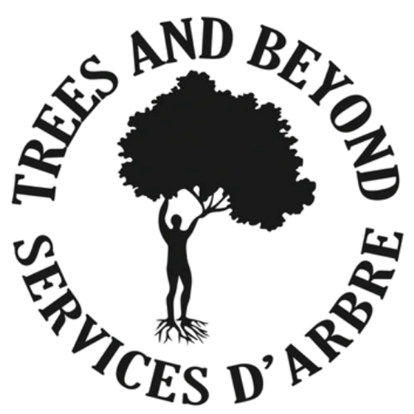 Trees & Beyond official tree service bilingual logo.