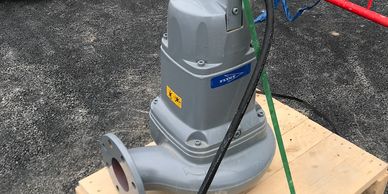 Heavy-duty submersible sewage pump for packaged pumping stations.