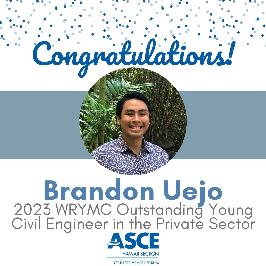 2023 WRYMC Outstanding Young Civil Engineer in the Private Sector - Brandon Uejo
