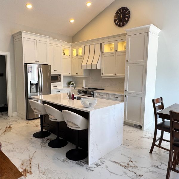 Beautiful Stylized White Kitchen