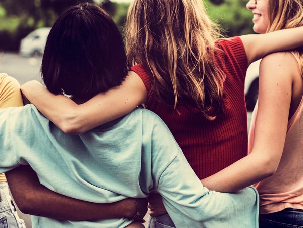 Mum friends together after a fitness class