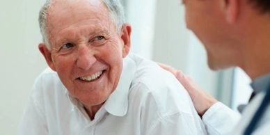 Doctor helps Hospice patient.