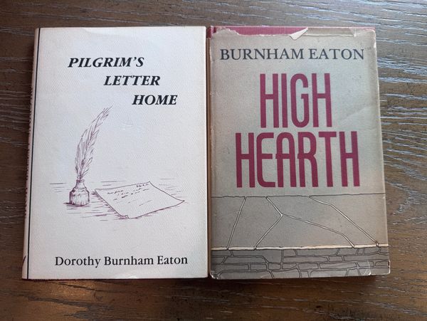 Two Dorothy Burnham Eaton books on a wooden surface.