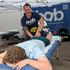 Post-marathon back massage to ease tension, relieve fatigue, and support muscle recovery.
