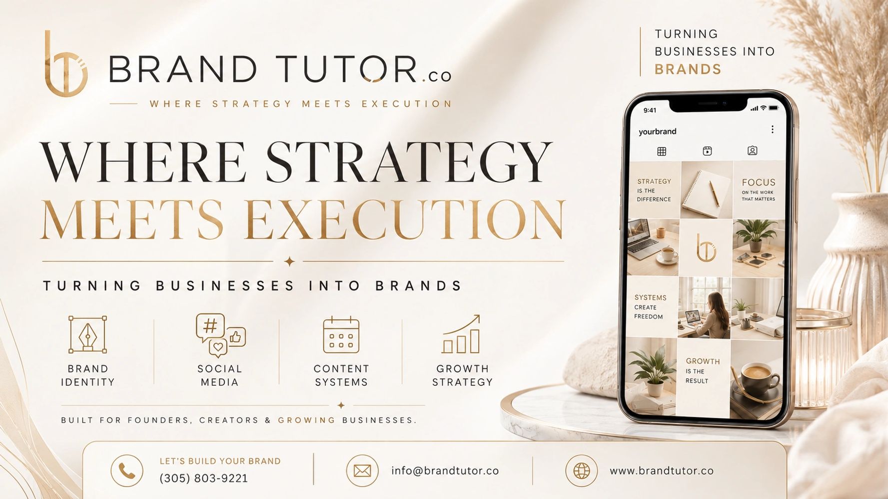 Brand Tutor: Strategy meets execution to transform businesses into brands.
