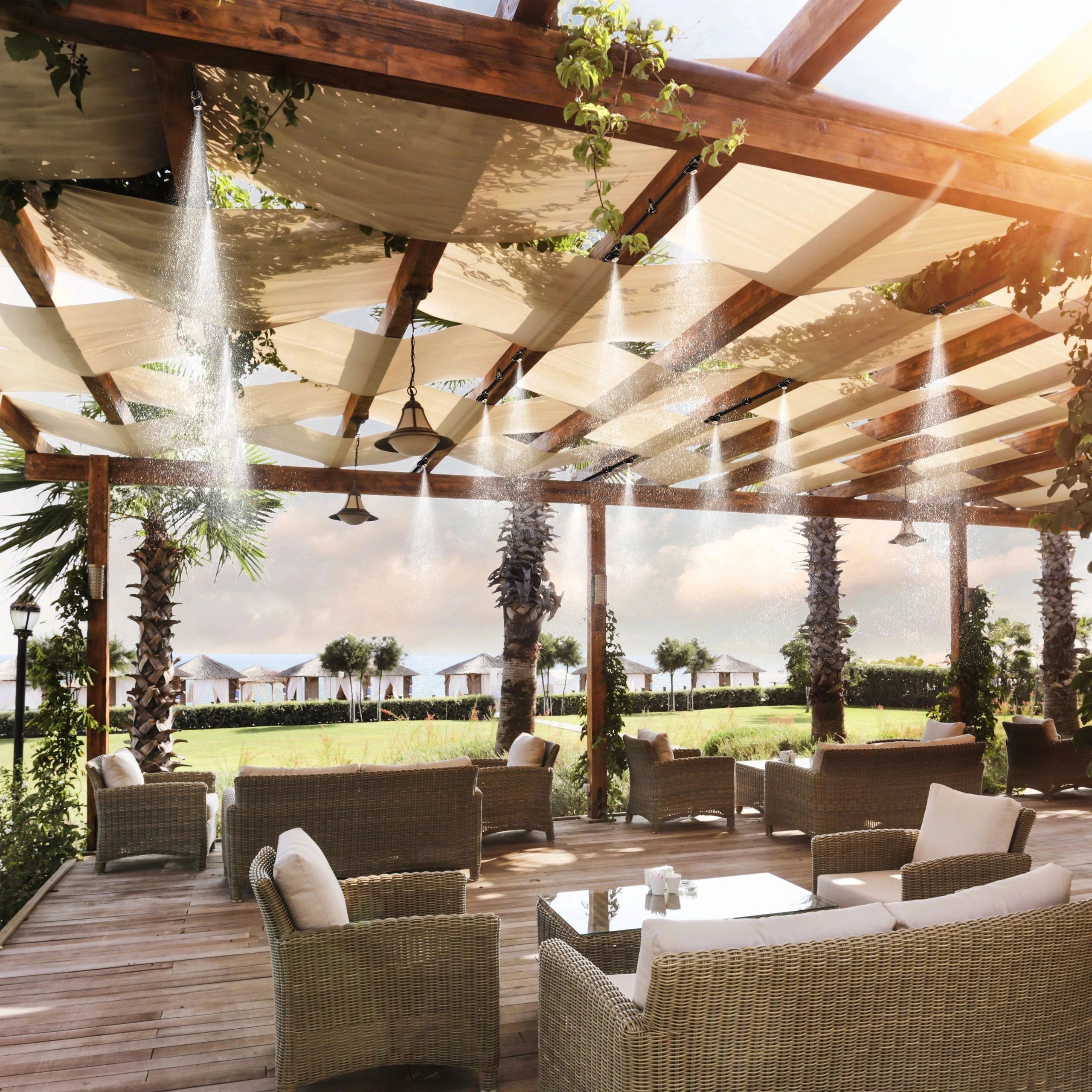Idaho Patio Misters on a Boise patio cover