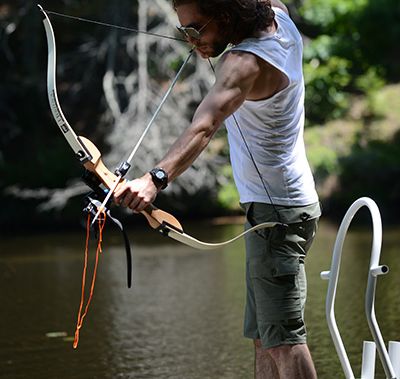 olympic archery bow and arrow