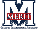 Logo of Merit College Preparatory Academy.