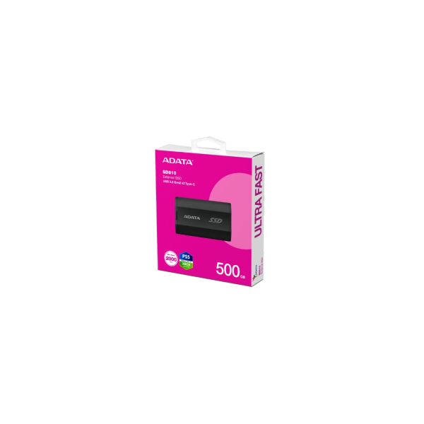 SSD Externo 500GB USB-C Adata SD810 Waterproof Negro