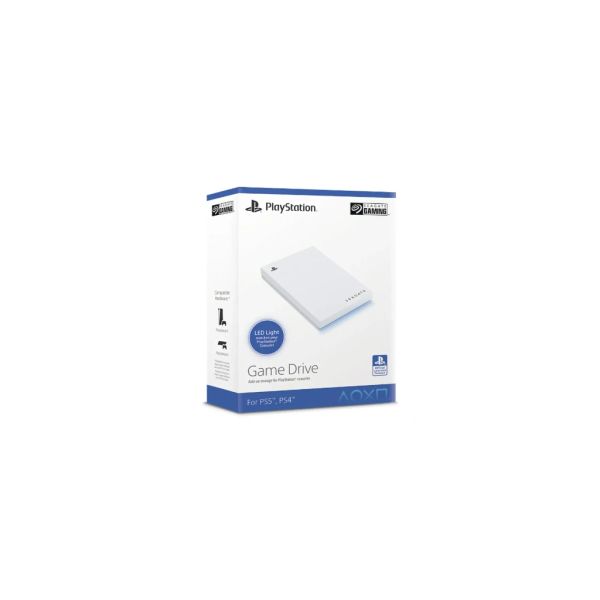 SSD Externo Seagate 2TB Game Drive PS5 Blanco LED Azul