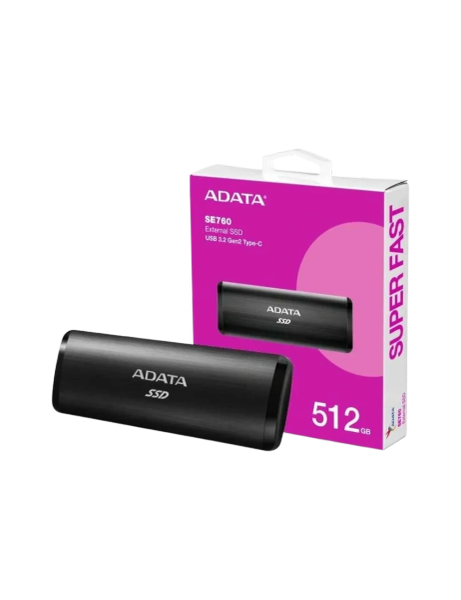 SSD Externo 512GB Adata SE760 SuperSpeed USB 3.2 Negro