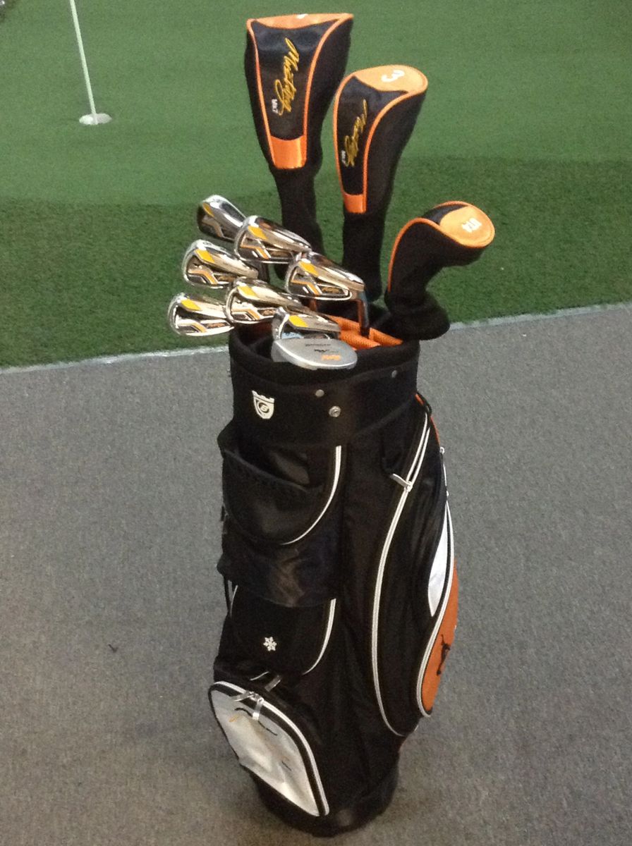 Brosnan MUSTANG MK7 Deluxe Golf Pkg inc Cart Bag,Putter & Covers 3 Year