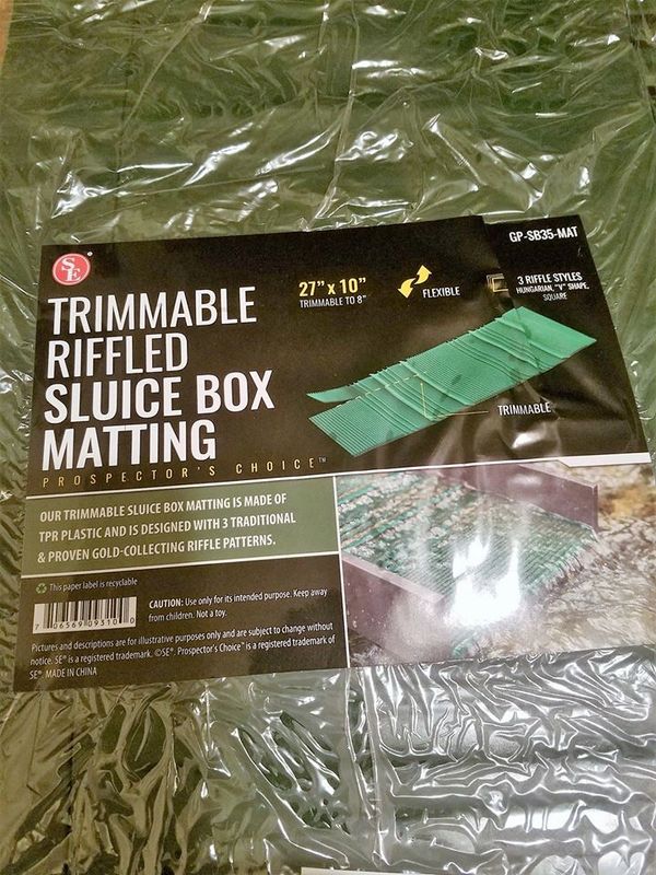 Trimmable Riffled Sluice Box Matting