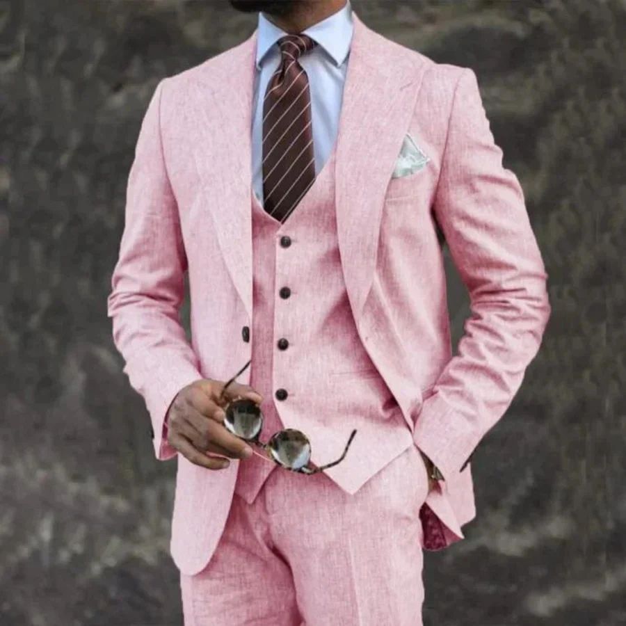 Rose Pink Three-Piece Suit