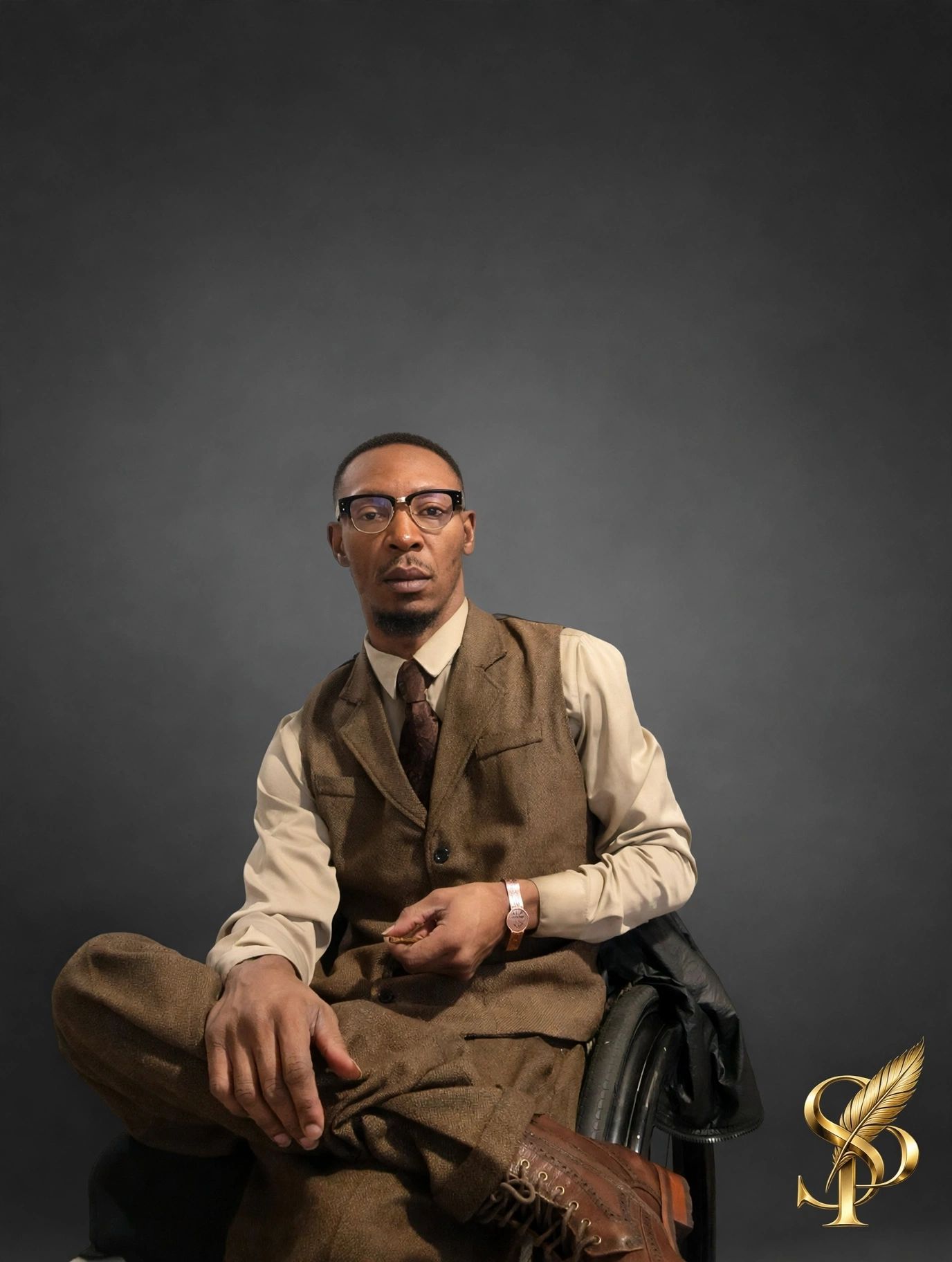 Brown Tweed Vest