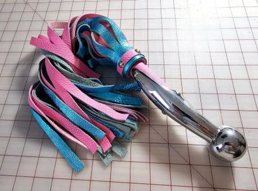 Custom Flogger Blue and Pink