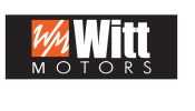 Logo of Witt Motors with bold text and orange icon.