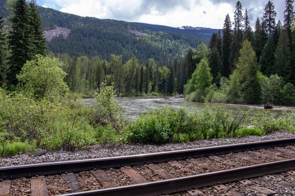 Site of The Last Spike -  at Craigellachie, British Columbia. 