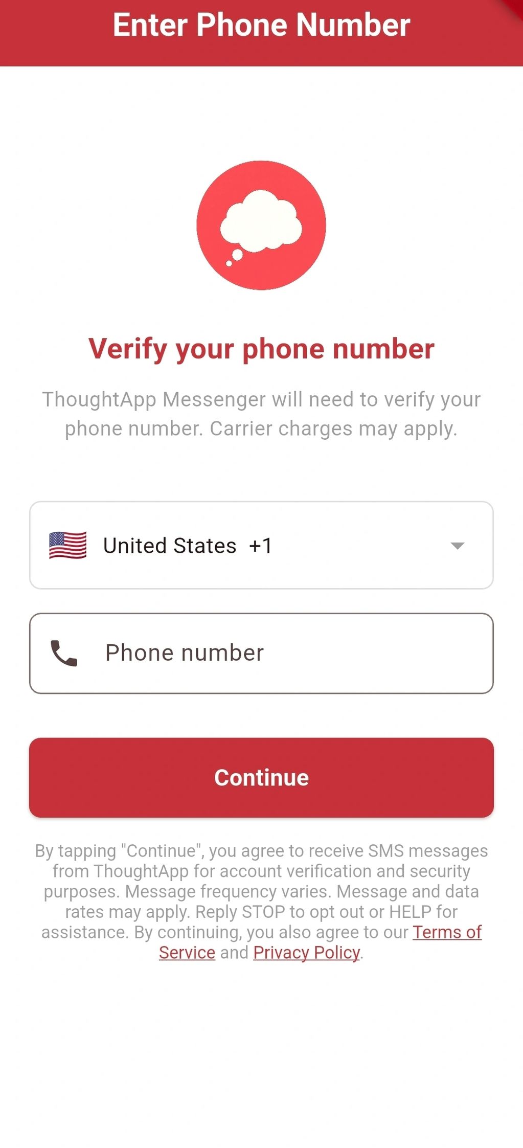 Step 1 Enter your phone number screenshot