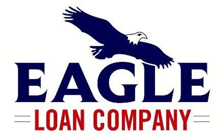 Logo of Eagle Loan Company with an eagle in flight above the company name.