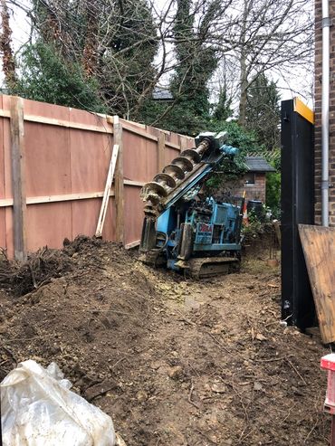 Mini piling specialists, house extensions, foundations, reinforce raft and ground beams