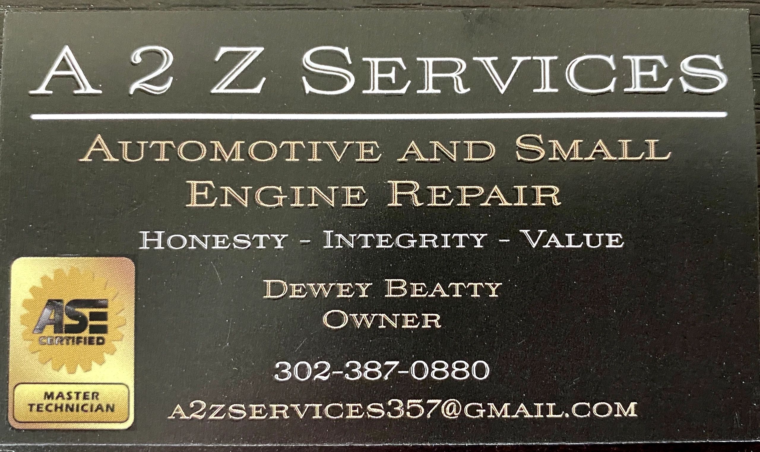 A2Z Services LLC Auto Repair, Lawn Mower Repair, Auto Repair Shop