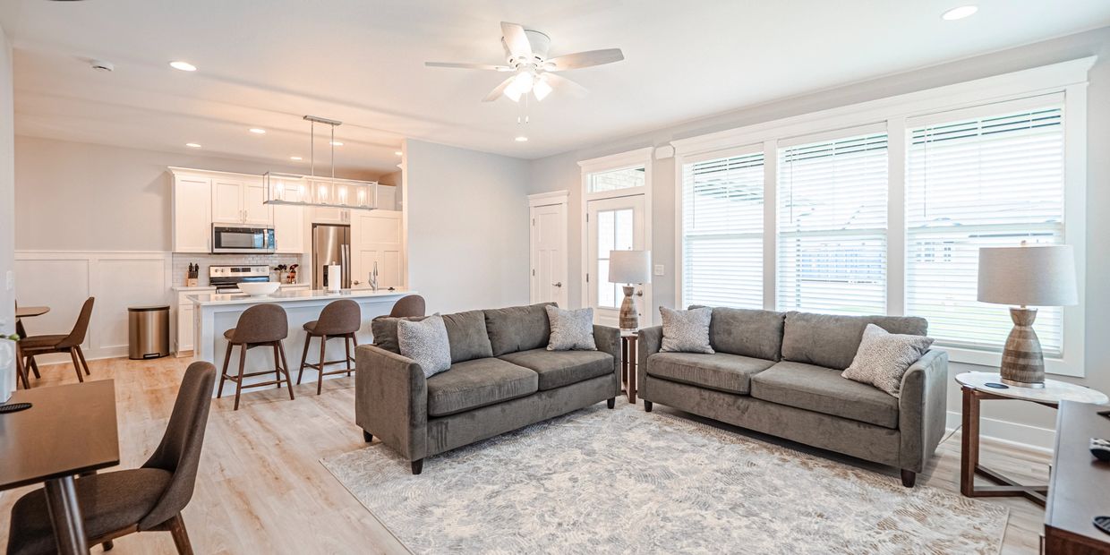 The beautiful Belvedere apartment living area.