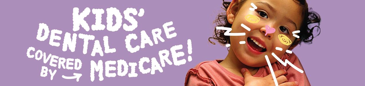 Child happy about Medicare-covered dental care.