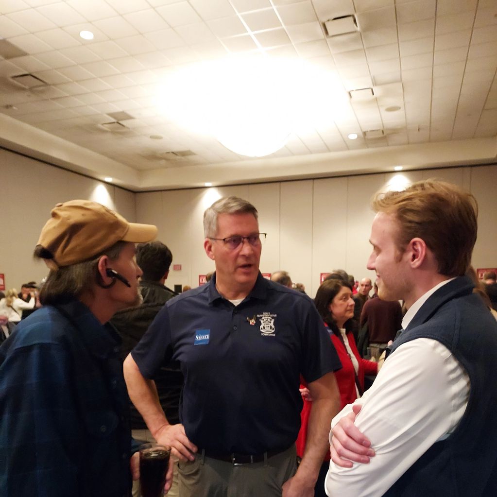 Talks with Representative/Life Member Tom Kunse at the Michigan State Party Endorsement Convention