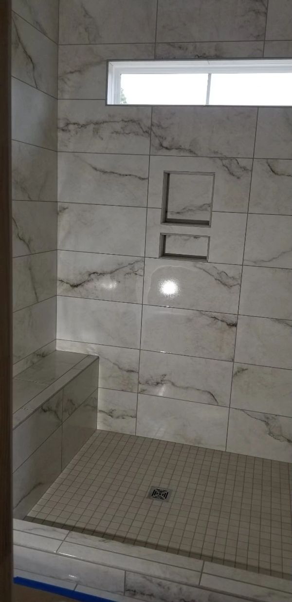 Tile shower 