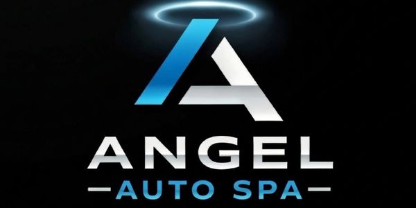 Logo of Angel Auto Spa with a halo over stylized A.