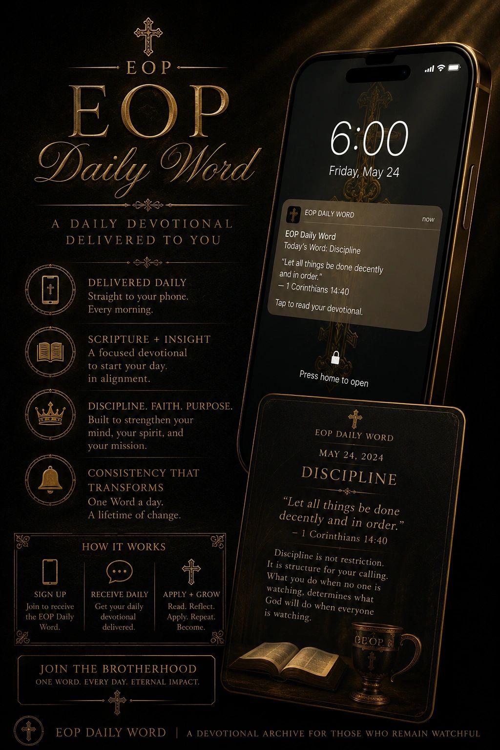 EOP Daily Word devotional archive delivering daily Christian reflections, prayer, discipline, and fo