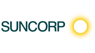 Suncorp logo with a yellow sun symbol.
