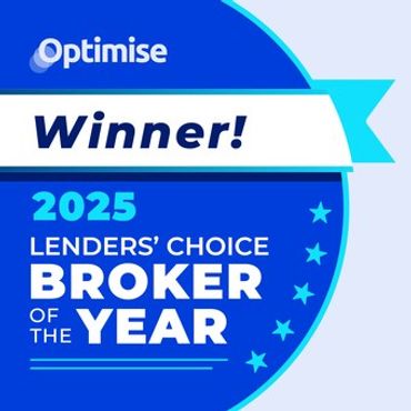 2025 Lenders' Choice Broker of the Year award badge.