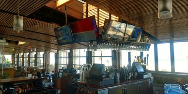 Sportsbar and digital signage and menu boards for bars