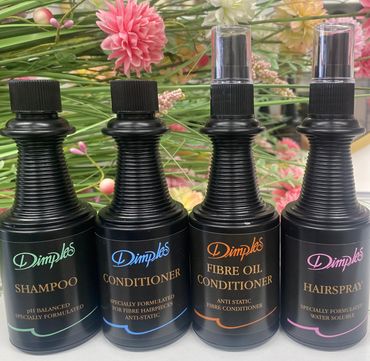 Dimples wig Aftercare products available at Topknots 