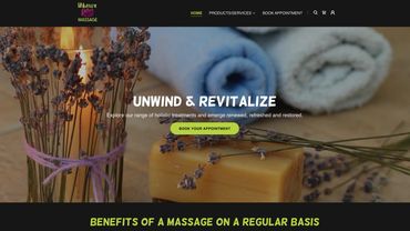 Spa & Massage website designed by Discount Web Solutions.