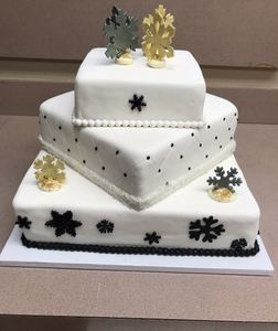 This was a Sweet 16 Cake   Vanilla Cake with chocolate buttercream filling